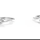 Certified 1.50 Ct. Lab Grown Diamond Promise Ring in 14K Solid White Gold