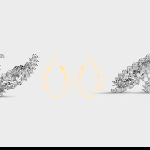Certified 4 Ct. Lab Grown Diamond Studs in 14K Solid Yellow Gold: Certified 4 Ct. Lab Grown Diamond Studs in 14K Solid Yellow Gold -D Color VVS1 Pear Cut Excellent Luster - Free Shipping ,,,