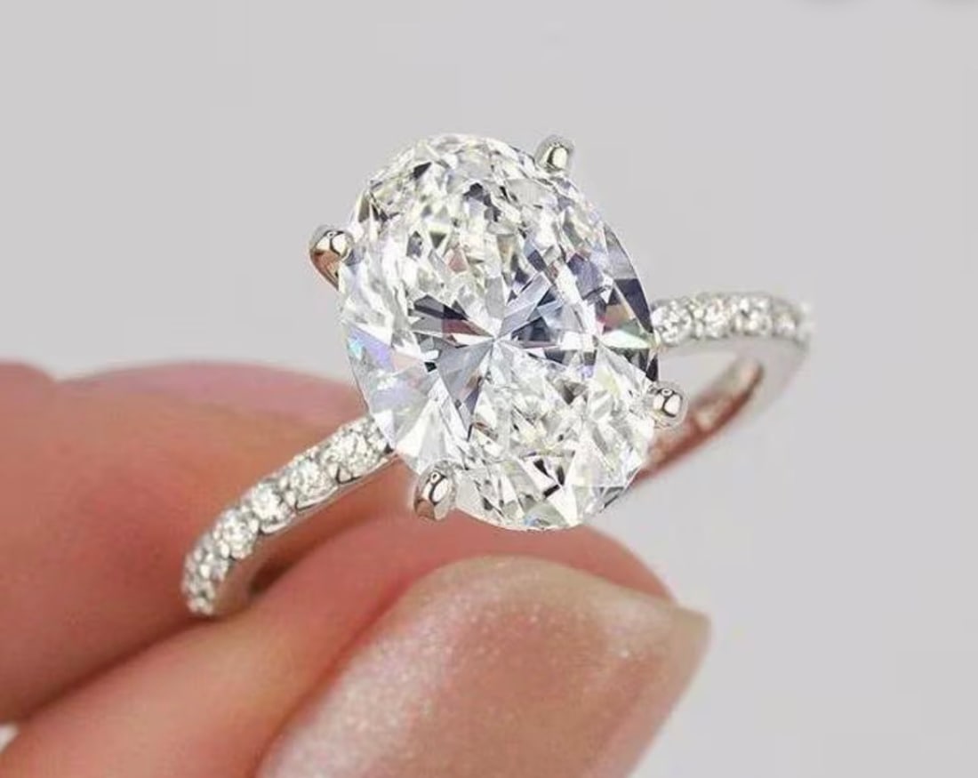 Certified 2.50 Carat Lab Grown Diamond VVS1 - D Color 14kt Solid White Gold Engagement Ring (1 of 2)