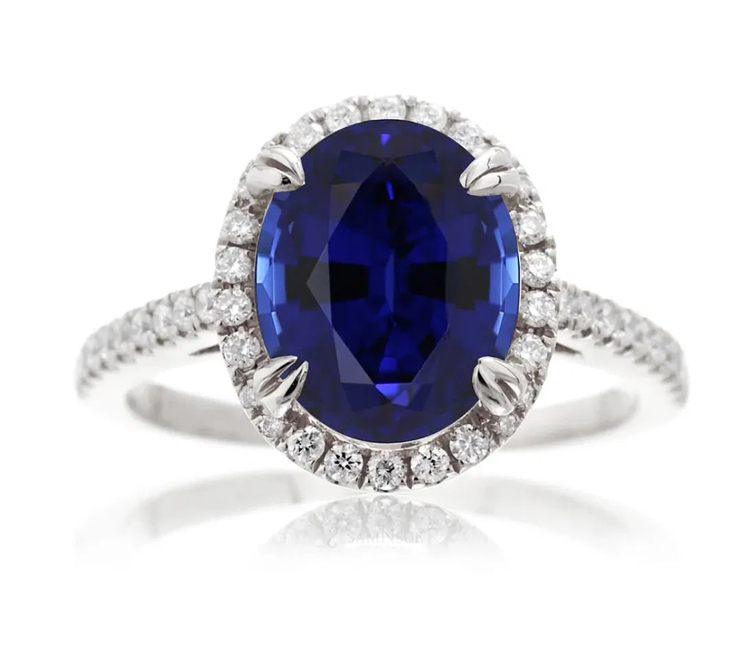 Certified 7.50 Ct.14kt Solid White Lab Grown sapphire Oval Cut Engagement ring: Certified 7.50 Ct.14kt Solid White Lab Grown sapphire Oval Cut Engagement ring - Side Stone is lab grown Diamonds vs1 e color Round cut 0.50 Ct Ring Size US 6.5
