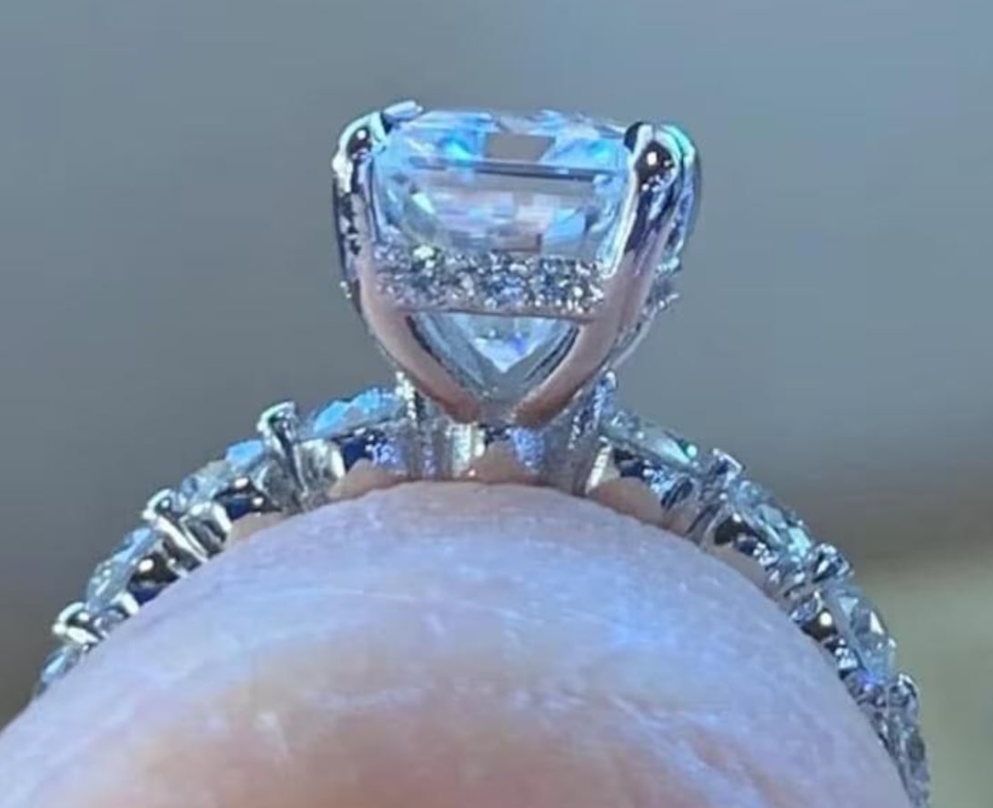 Certified 3.5 Carat Radiant Cut Lab Grown Diamond D VVS1 Engagement Ring 14KT Solid White Gold - 3