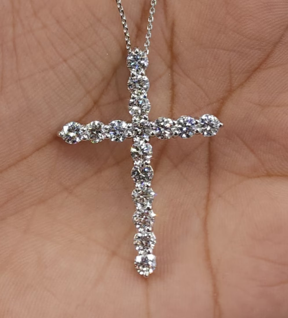 Certified 3.5 mm - Round Cut Lab Grown Diamond D VVS1 Pendant 14KT Solid White Gold: Certified 3.5 mm - Round Cut Lab Grown Diamond D VVS1 Pendant 14KT Solid White Gold