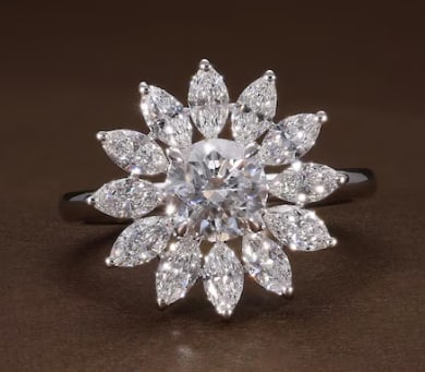 Certified 2.00 Ct Round Cut D VVS1 Lab Grown Diamond 14k Solid White Gold Engagement Ring (1 of 3)