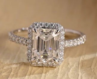 Certified 3.50 Ct Emerald Cut D VVS1 Lab Grown Diamond 14k Solid White Gold Engagement Ring (1 of 3)