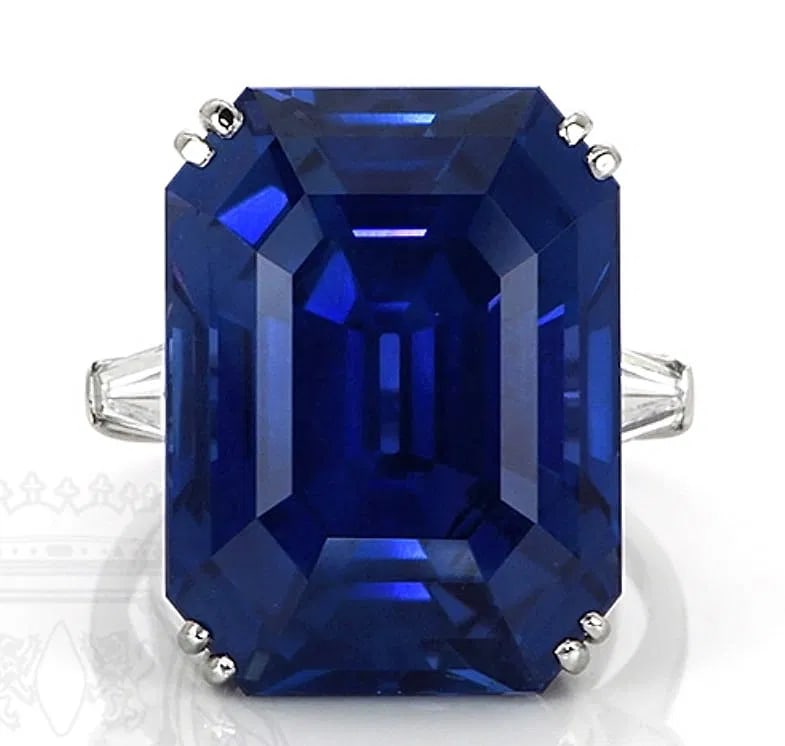 Certified 25 Ct.14kt Solid White Lab Grown sapphire Emerald Cut Engagement ring: Certified 25 Ct.14kt Solid White Lab Grown sapphire Emerald Cut Engagement ring - Size Stone Lab Grown Diamond vs1 f color 0.60 Ct - Ring size us 7