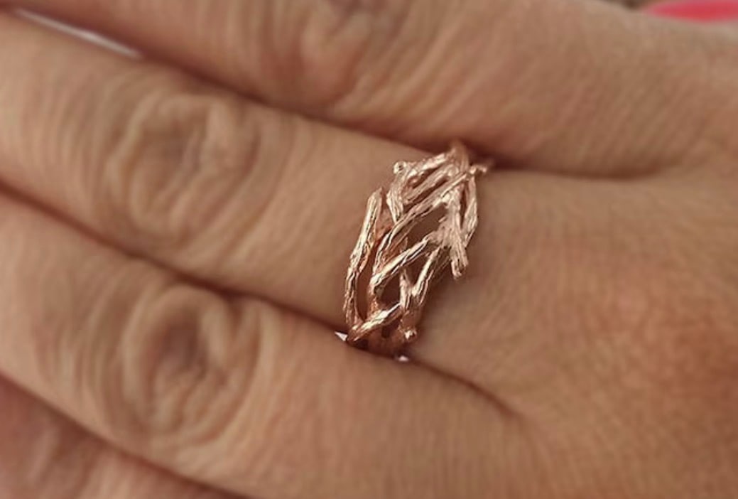 925 Sterling Silver Vintage Band Handmade Jewelry Trending Design: 925 Sterling Silver Vintage Band - Rose Gold Finish Vintage Handmade Jewelry Trending Design - Ring Size: US 7| Free Shipping | Free Resizing Available