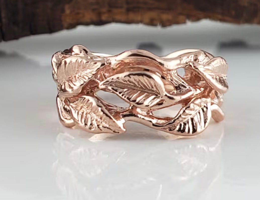 925 Sterling Silver Vintage Band Handmade Jewelry Trending Design: 925 Sterling Silver Vintage Band - Rose Gold Finish Vintage Handmade Jewelry Trending Design - Ring Size: US 7| Free Shipping | Free Resizing Available