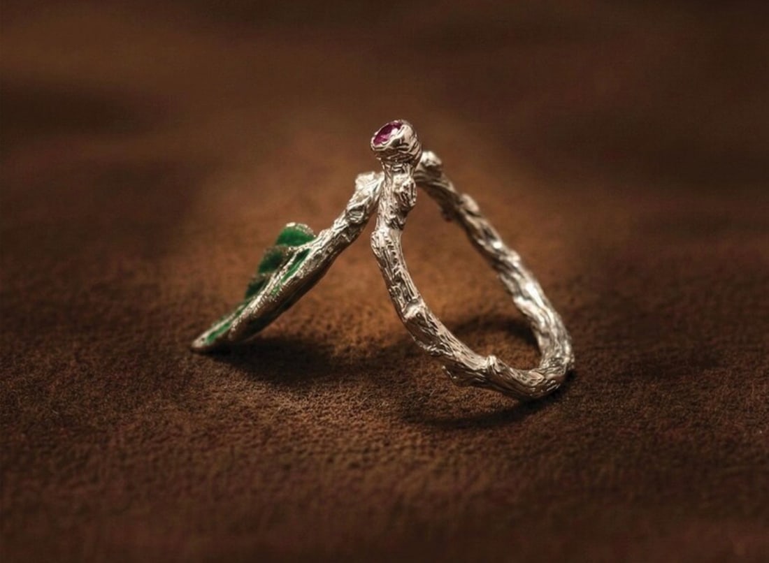Handcrafted Vintage Sterling Silver Ruby Ring - 2