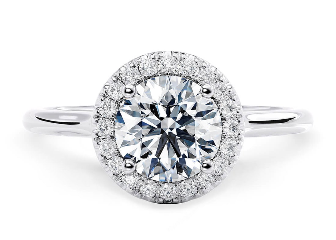 Certified 1.50 Carat Round Cut D VVS1 Lab Grown Diamond Engagement Ring 14KT Solid White Gold (1 of 3)