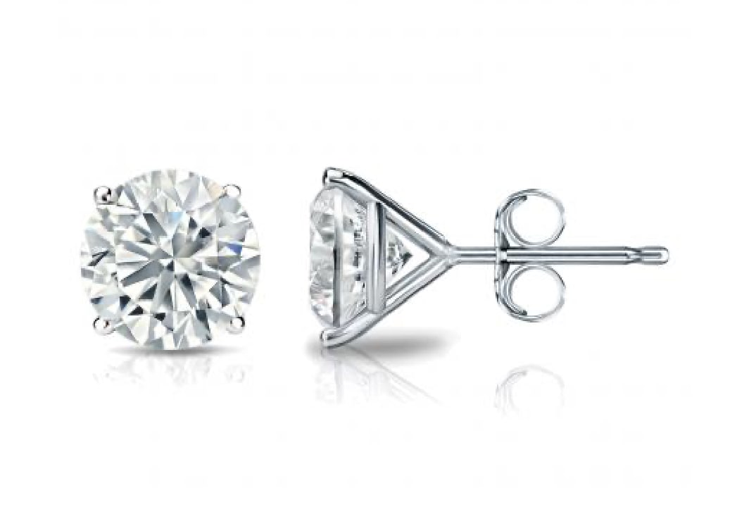 Certified 3 Ct - 14kt Solid White Lab Grown Diamonds D VVS1 Earrings (1 of 2)