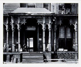Walker Evans, 1936 Gelatin silver print: Walker Evans Boarding House Porch, 1936 / printed 1971 Gelatin silver print; dated and numbered in pencil on mount Ed. 77/100; Ives Stillman portfolio 18 x 22, matted Walker Evans [Born St. Louis, MO,
