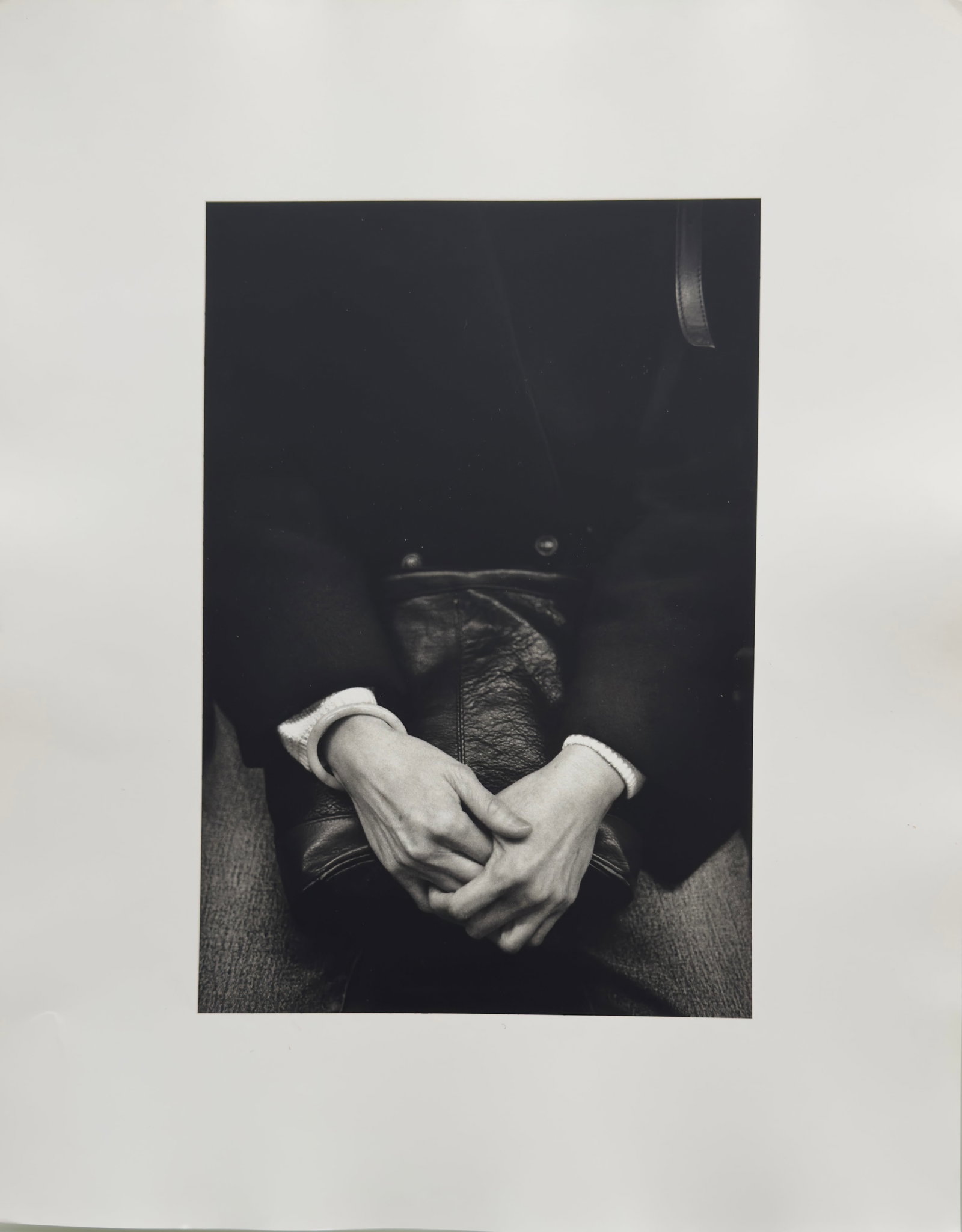 Luis Mallo, b. Cuba, "Passengers B #21", 1994: Silver Gelatin photograph, 14 x 11 inches, image size 9 x 6 inches. Cuban Artist Luis Mallo’s “Passengers” is a photographic series known for its meditative and abstract approach to portrait