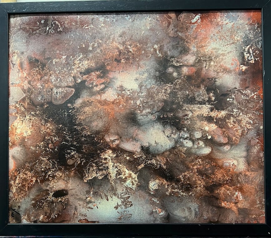 Miguel Angel Yus, b. Spain, "Paisajes de Violetas", 2012: Mixed media on canvas, 13 X 16 in stretchedMiguel Angel Yus creates paintings that transcend representation, inviting viewers into immersive landscapes of color, movement, and emotional atmosphere.
