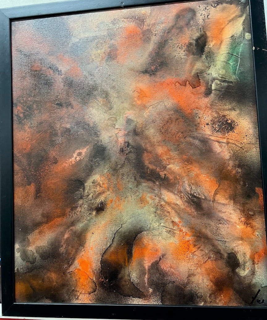 Miguel Angel Yus, b. Spain, "Espacios Vacios", 2012: Mixed media on canvas, 13 x 16 in stretched.Miguel Angel Yus creates paintings that transcend representation, inviting viewers into immersive landscapes of color, movement, and emotional atmosphere.