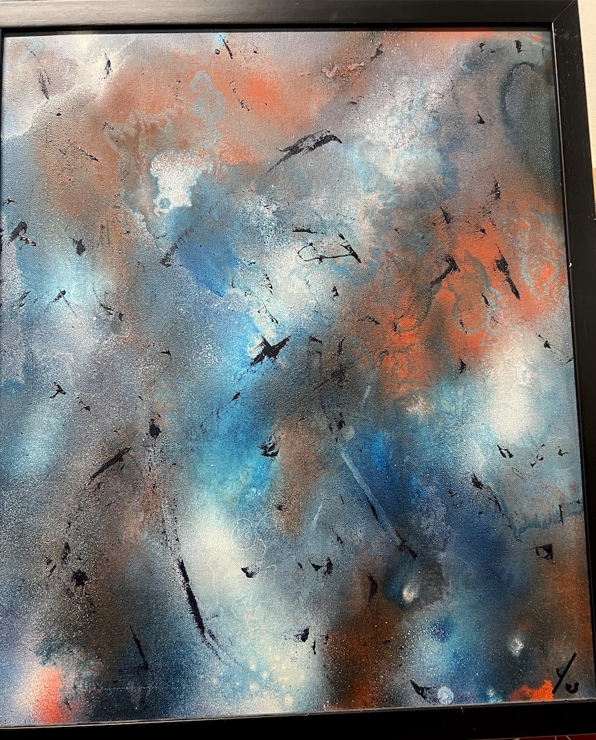 Miguel Angel Yus, b. Spain, "Tiempos Cambiantes", 2012: Mixed media on canvas, 20 x 23 in stretched.Miguel Angel Yus creates paintings that transcend representation, inviting viewers into immersive landscapes of color, movement, and emotional atmosphere. I