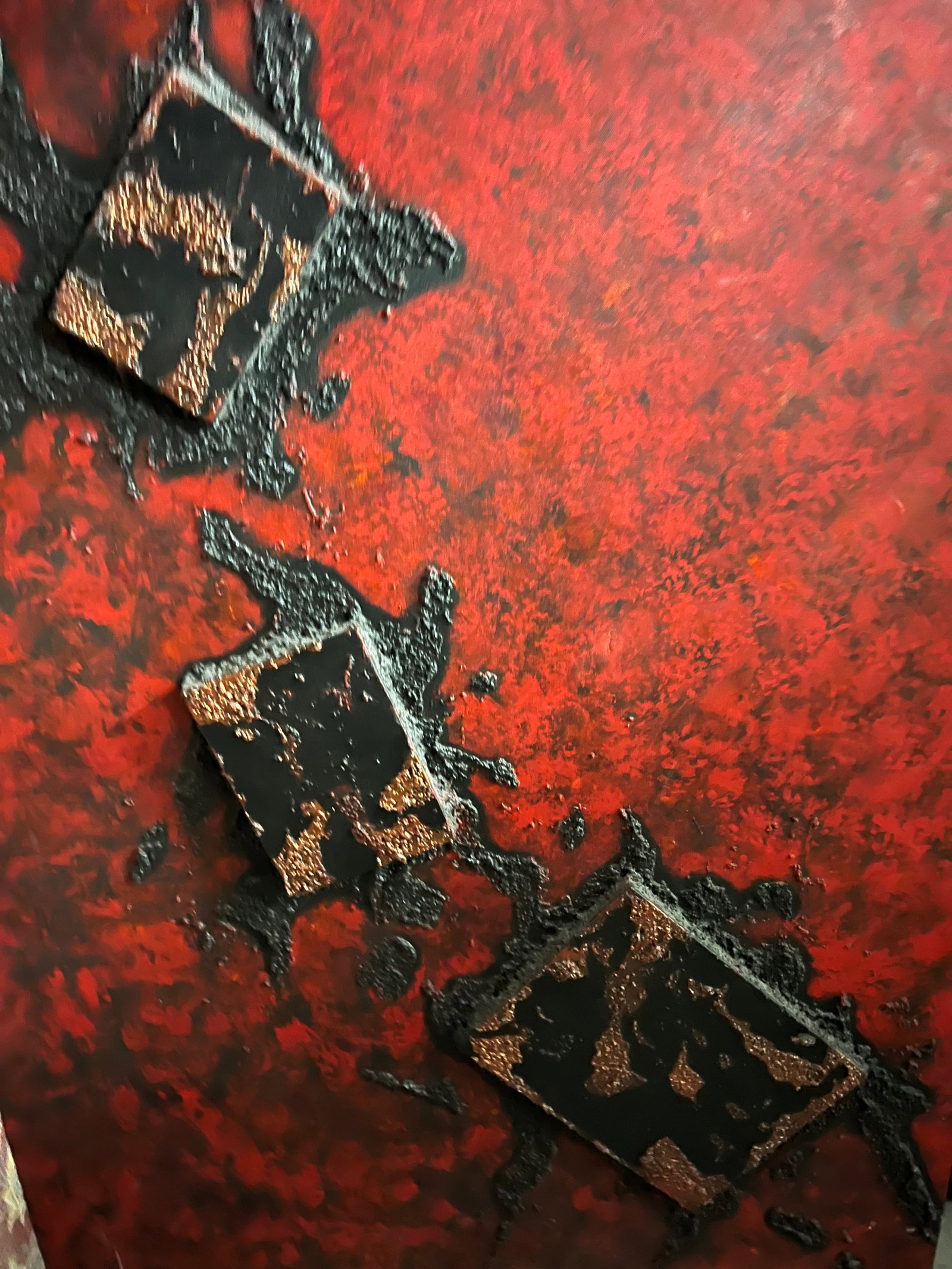 Salomon Cohen, b. Mexico, "Awakening", 2011: Mixed media on canvas, 48 x 36 in framed. Salomon Cohen is a Mexican contemporary artist born in Mexico City who has dedicated himself to the visual arts since 1990. His work is associated with the re