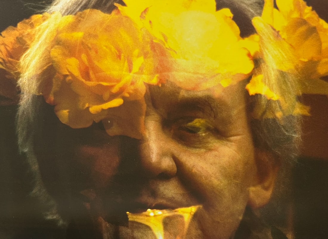Inge Maux, b. German, "King Lear I", 2010: Mixed media print on board, 20 x 28 in. Inge Maxeiner (sometimes listed as Inge Max), she is a German painter born in Düsseldorf and based in Cologne. She studied painting at the Kunstakademie Düsse