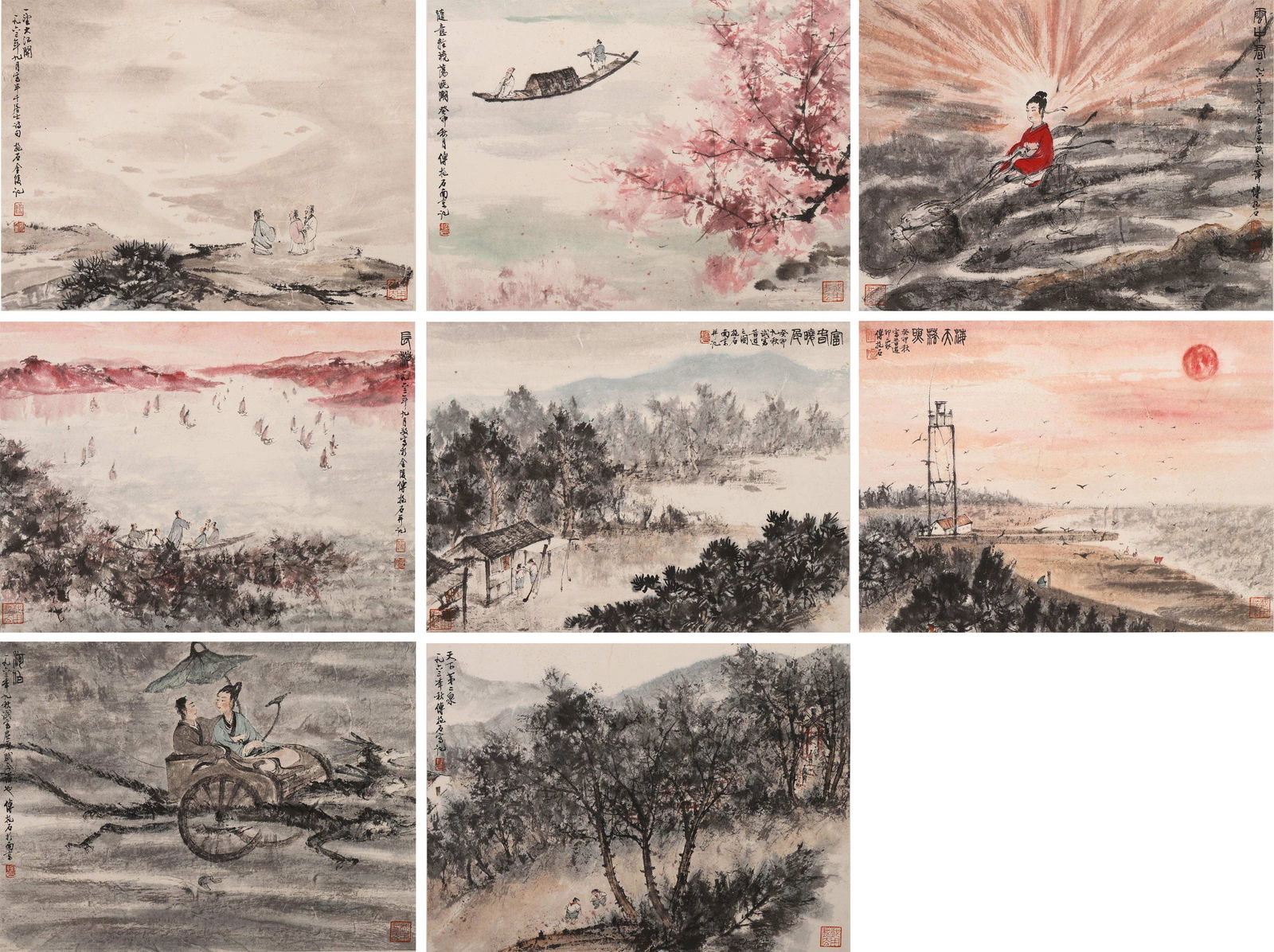 Fu Baoshi: Figure: L:46cm W:34cm