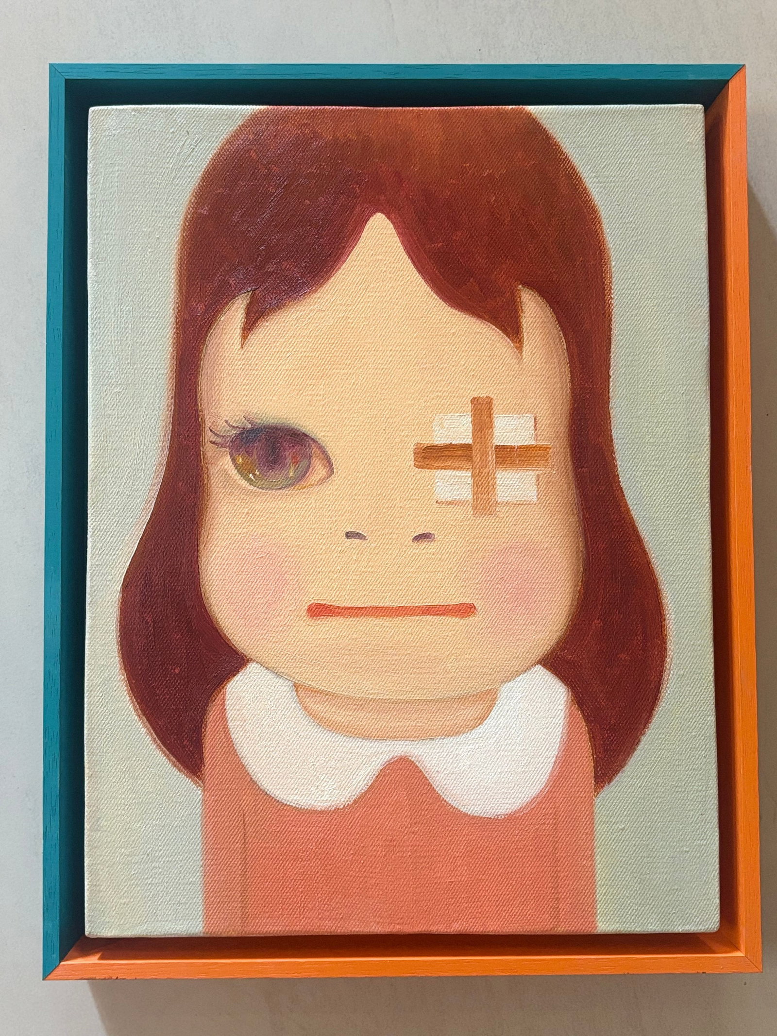 YOSHITOMO NARA (Japan, 1959).Oil Painting, YOSHITOMO NARA (Japan, 1959).: 30x40cm,Yoshitomo has become a cult artist, and his works are claimed by the most prestigious galleries. At an auction at Christie's his painting "Be Happy" fetched $36,000. The secret of his populari