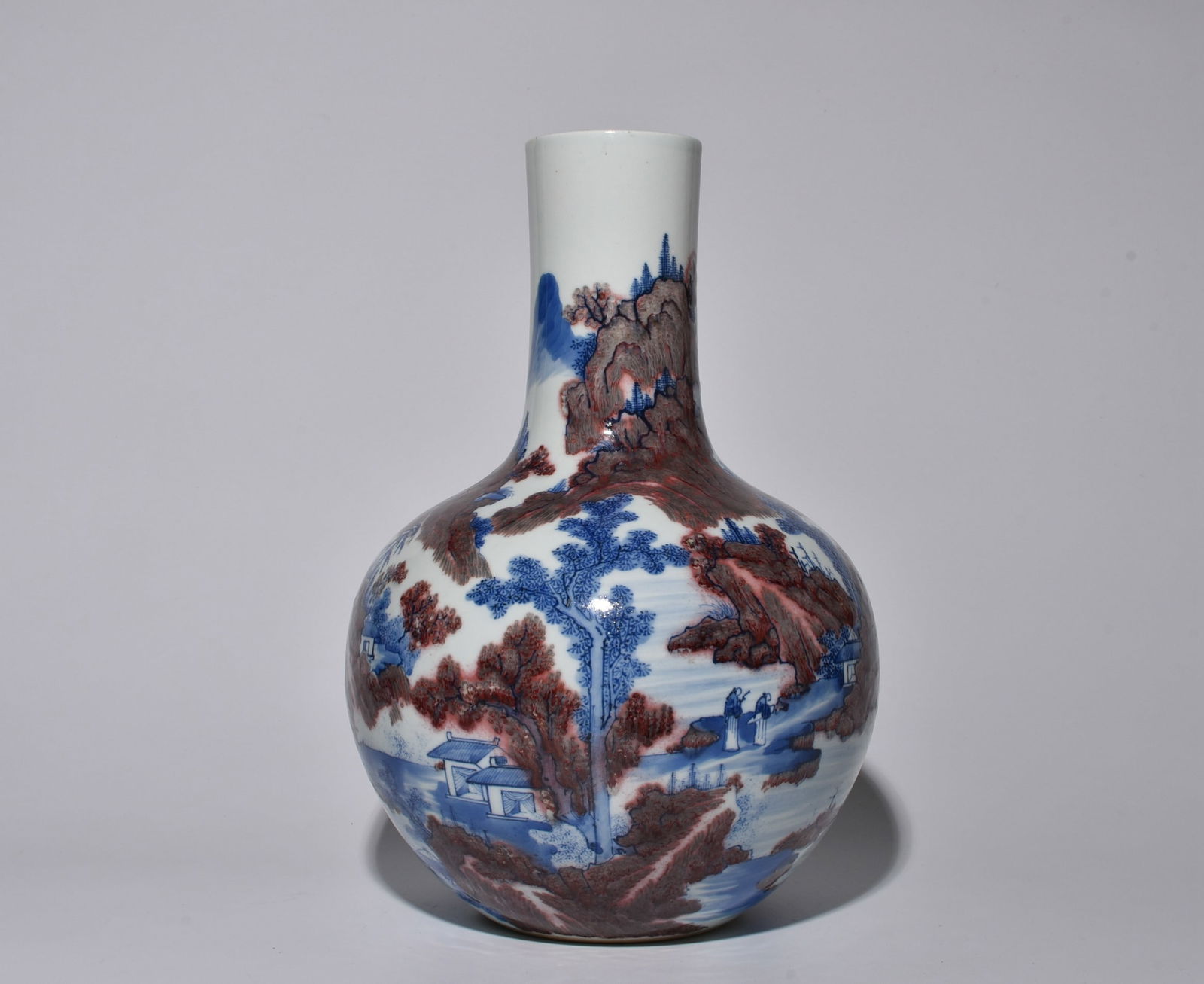 Blue and White Underglaze Red Vase (1 of 8)