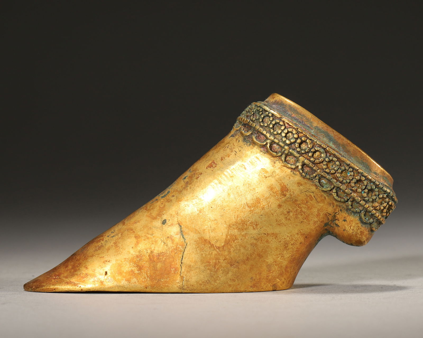 Han Dynasty, Gilt-Bronze "Linzhi" Gold-Imitation Ingot (1 of 8)