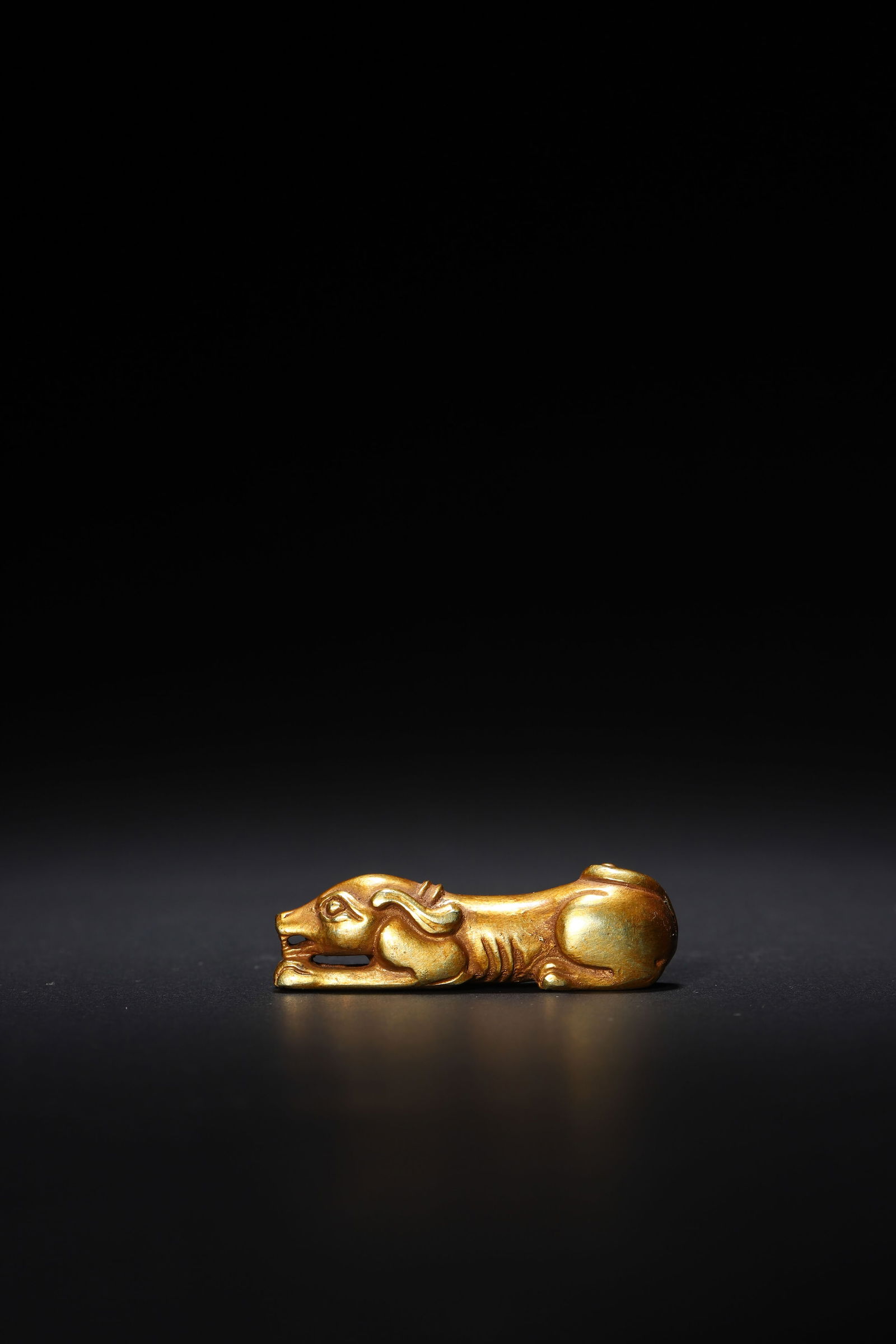 A Gilt-Bronze Figure of a Pig, Han Dynasty (1 of 5)