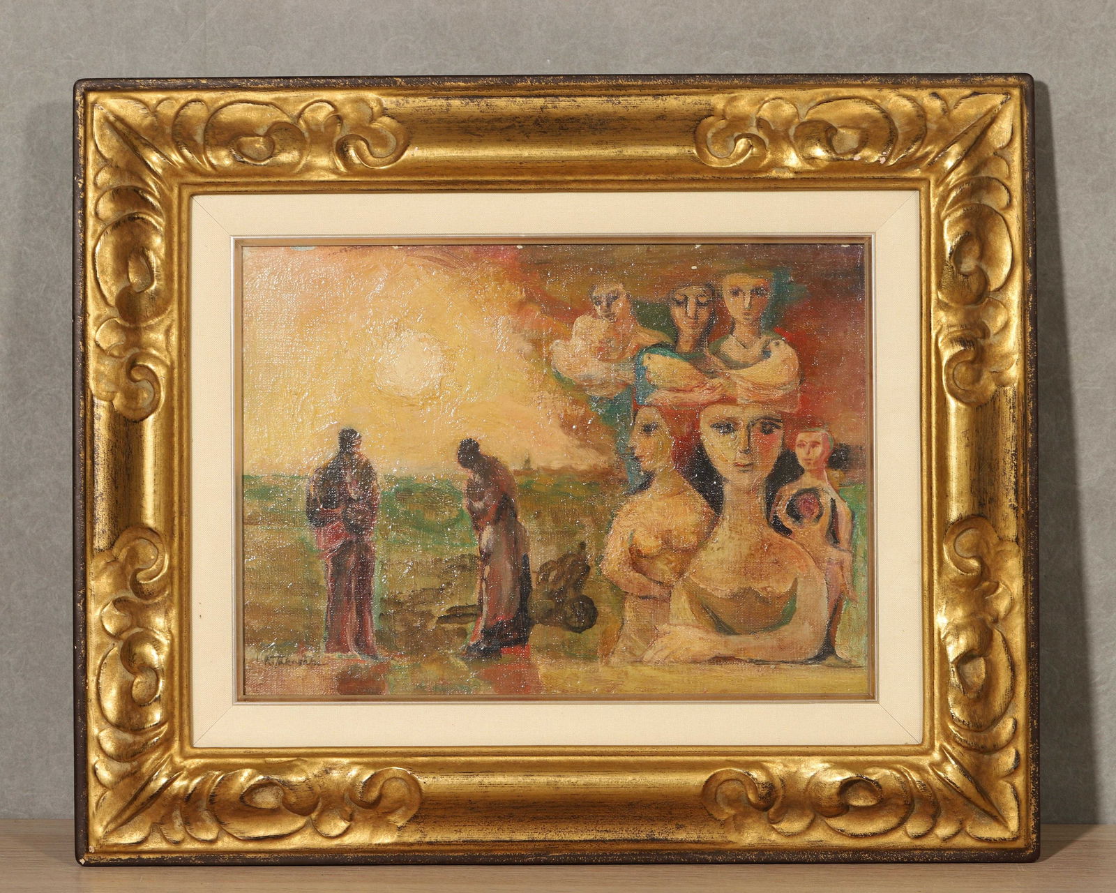 Kenichiro Takasaki ,(1930-2017) ATTRIBUTED TO, OIL ON CANVAS: Dimensions: Outer Frame: Length: 51 cm (20.1 in.), Width: 41 cm (16.1 in.); Painting Core: Length: 32 cm (12.6 in.), Width: 23 cm (9.1 in.).The Nika Association of Japan (General Incorporated Associat