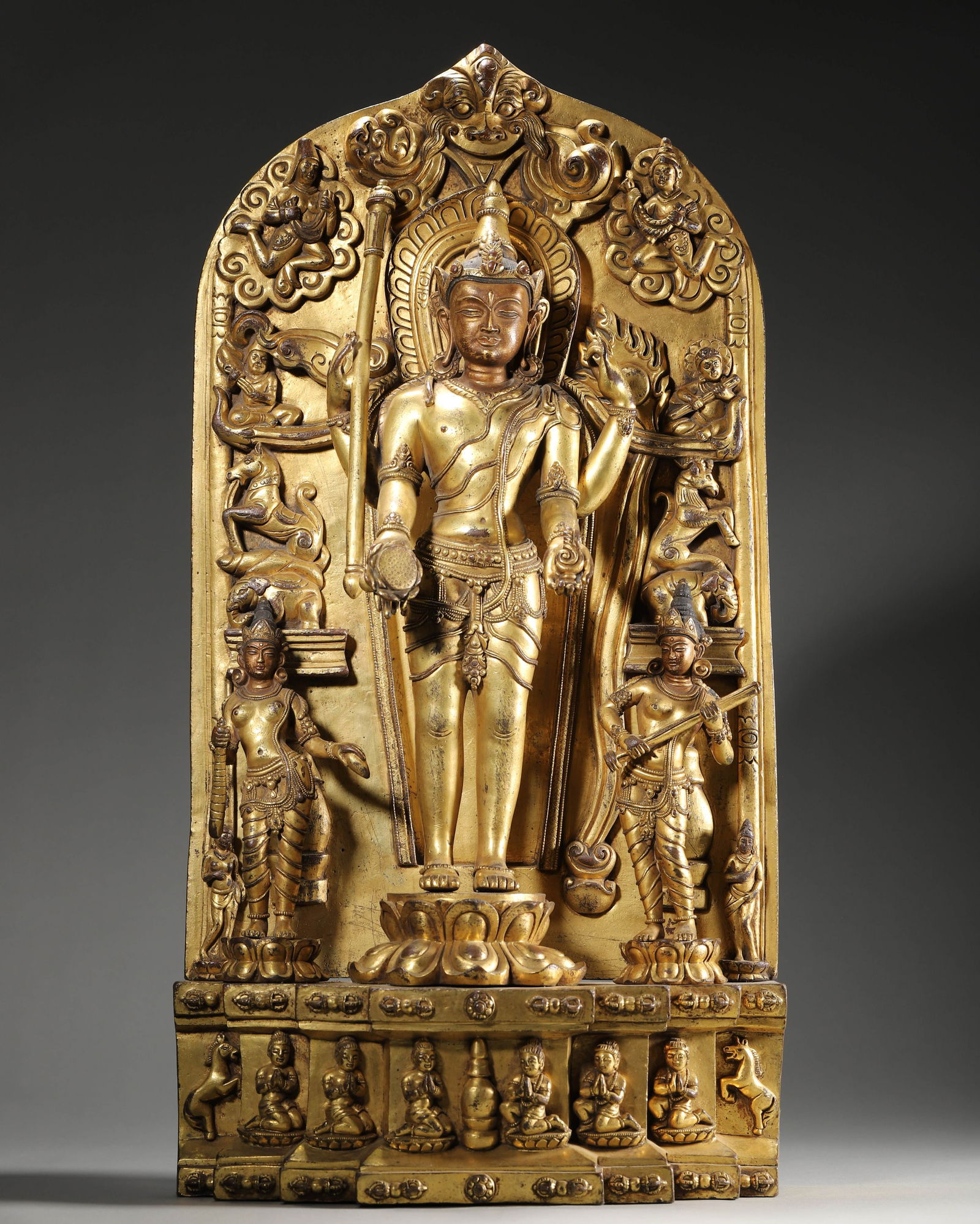 A Set of Gilt-Bronze Standing Figures of Vishnu, Nepalese Style, 14th Century (1 of 11)