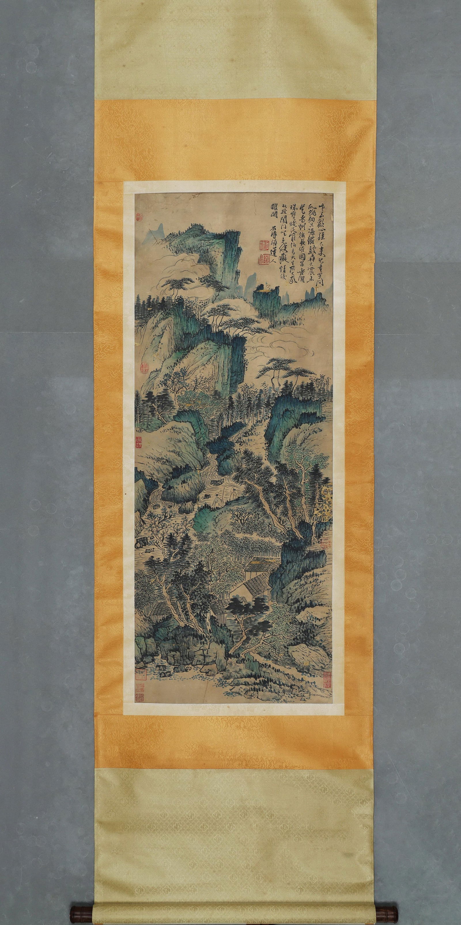 Qing Dynasty, Shi Tao, Spring Mountains Piercing the Clouds (Hanging Scroll) (1 of 8)