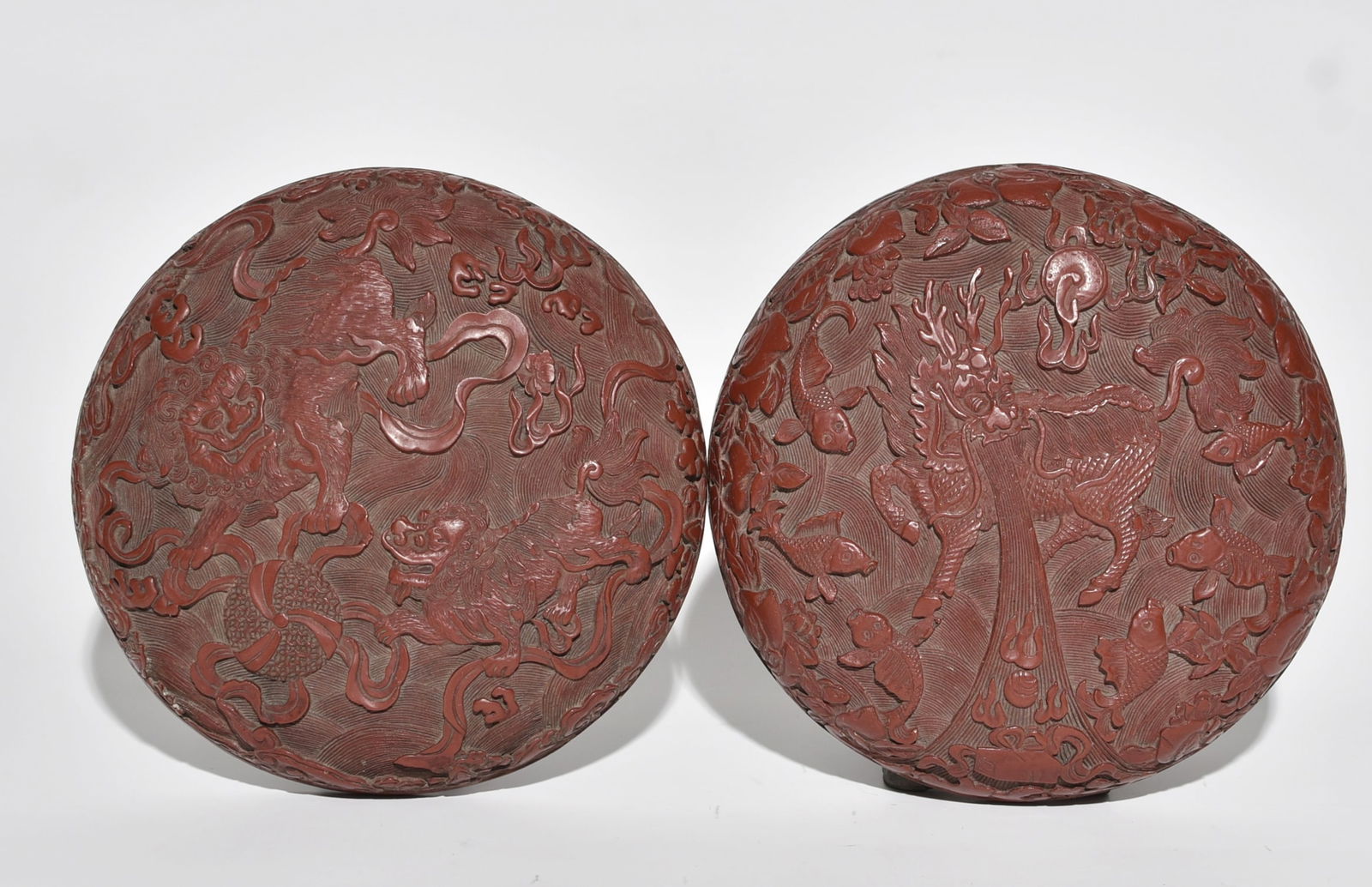 Carved Red Lacquer Box - 4