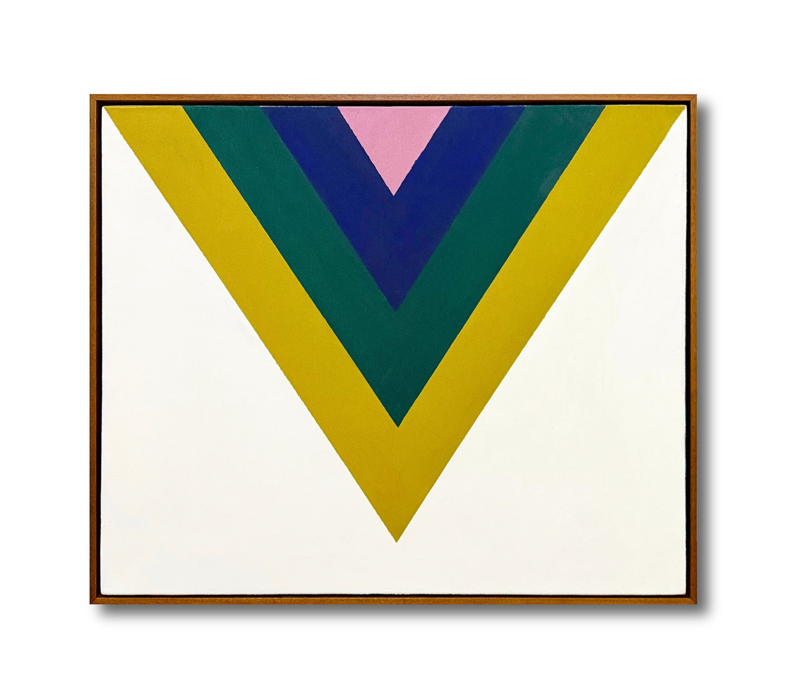 KENNETH NOLAND(1924-2010), ATTRIBUTED TO, ACRYLIC ON CANVAS: 19 7/8 x 23 5/8 inches (50 x 60 cm)