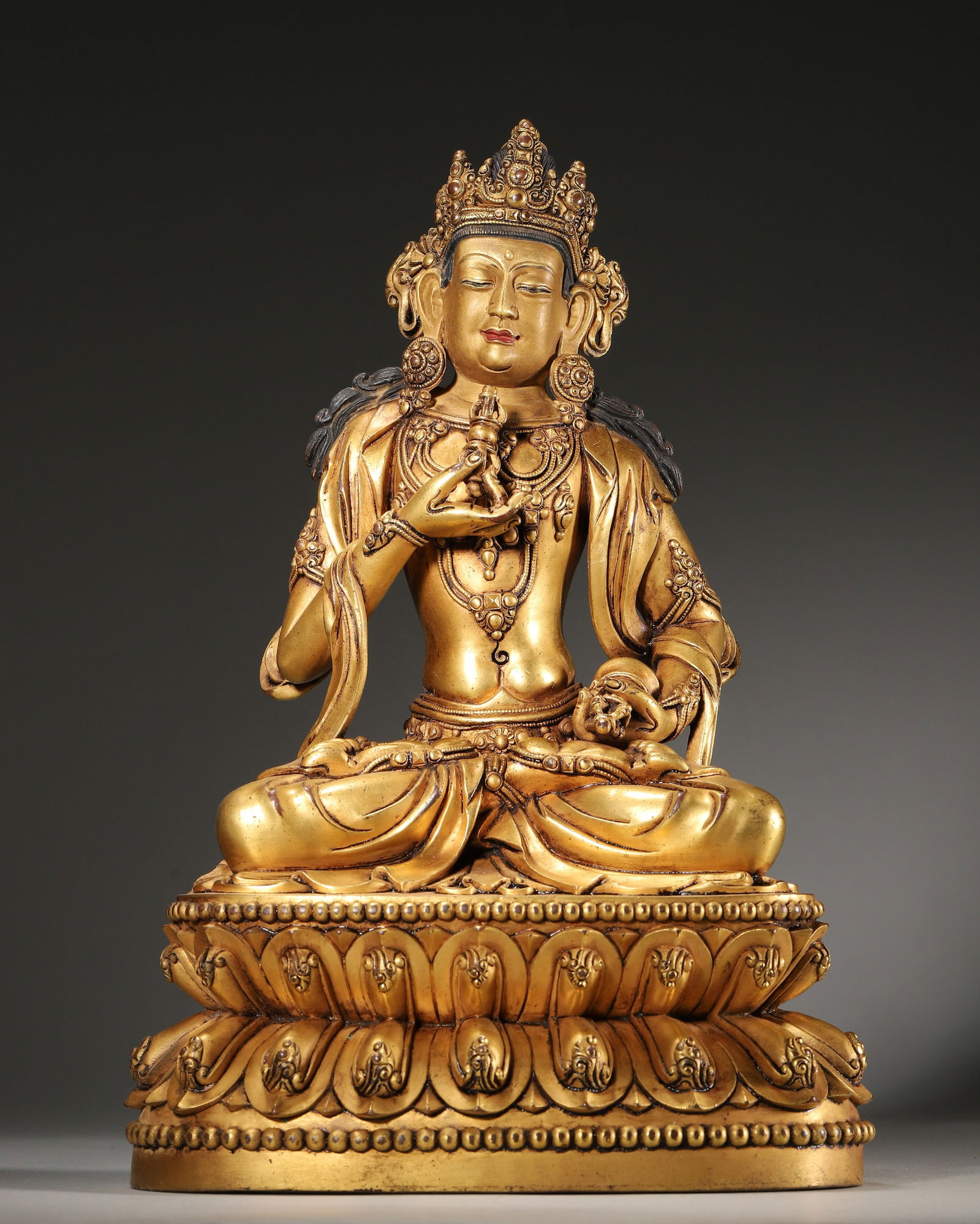 Qing Dynasty, Gilt-Bronze Vajrasattva Statue (1 of 11)