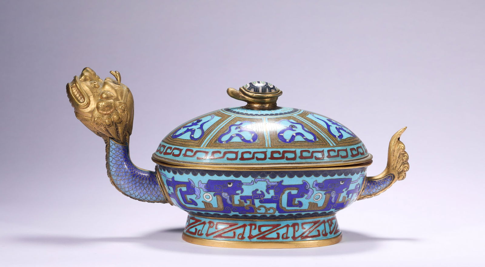 Cloisonné Covered Box, Late Qing to Republic of China Period (1 of 8)