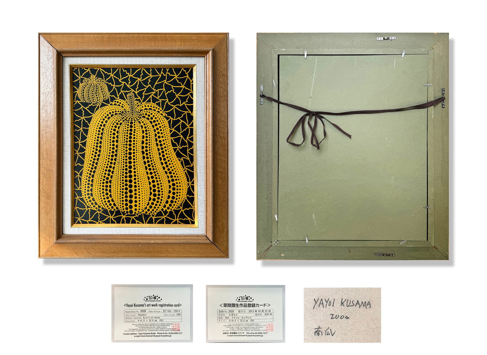 YAYOI KUSAMA (B.1929), ATTRIBUTED TO, ACRYLIC ON CANVAS: 16 1/8 x 12 5/8 inches (41 x 32 cm)