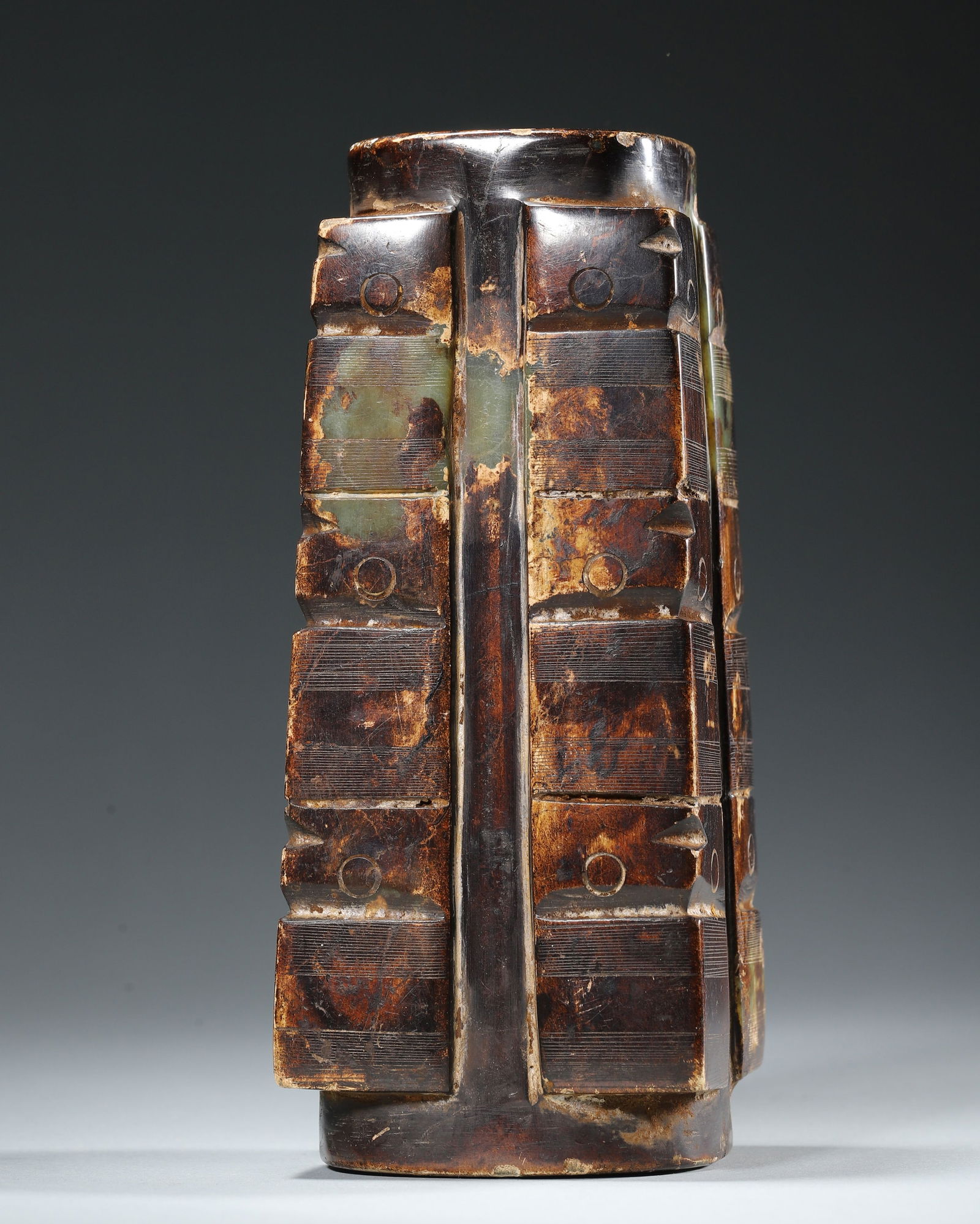 A jade cong vase - 3