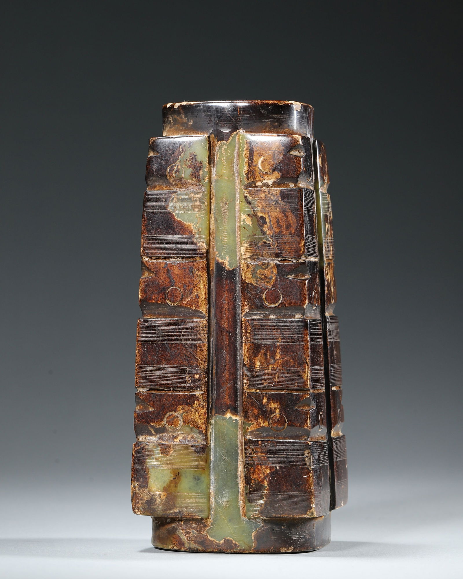 A jade cong vase - 5