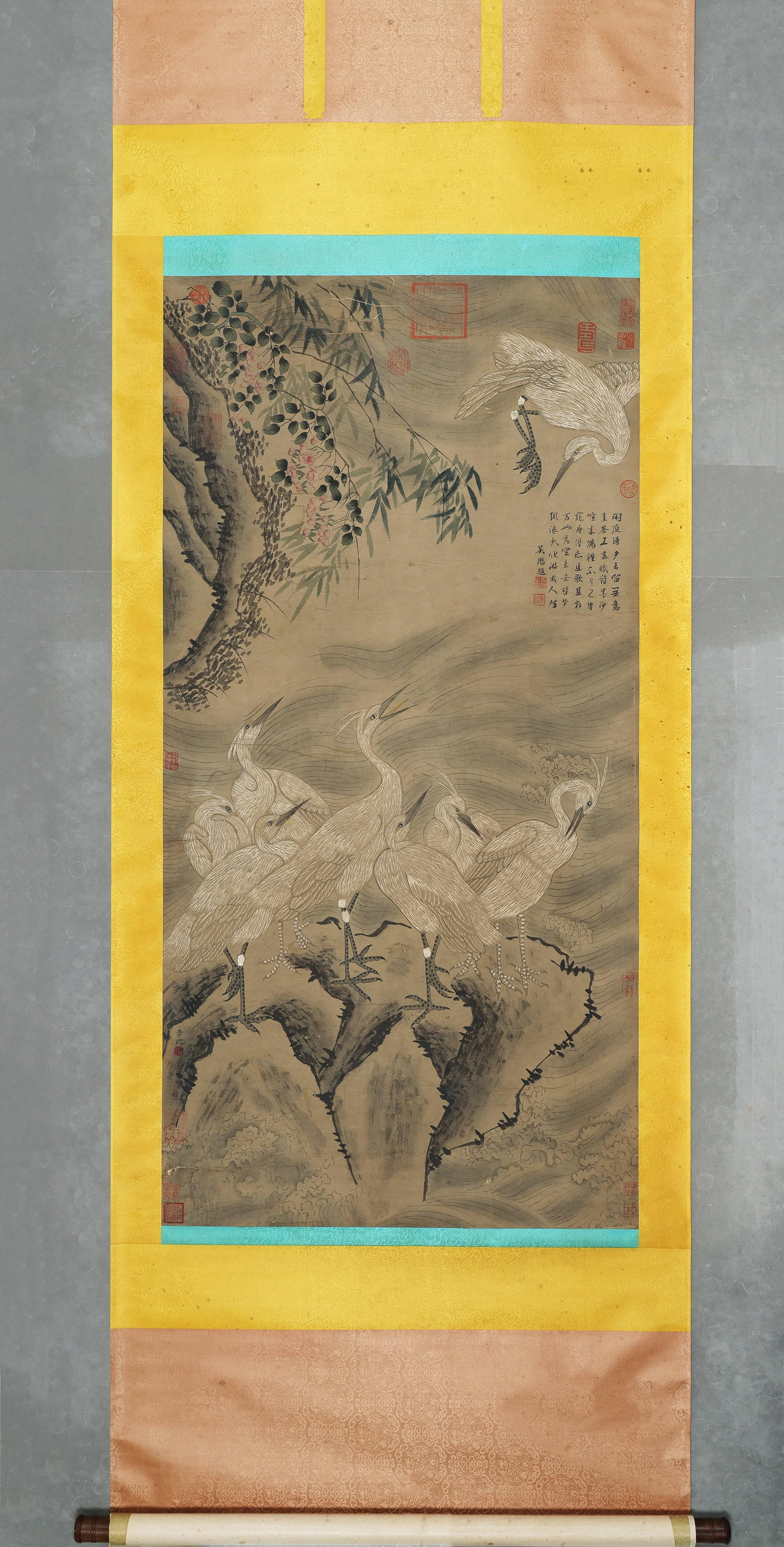 Southern Song Dynasty, Li Di, Egrets Resting, Hanging Scroll on Silk (1 of 8)
