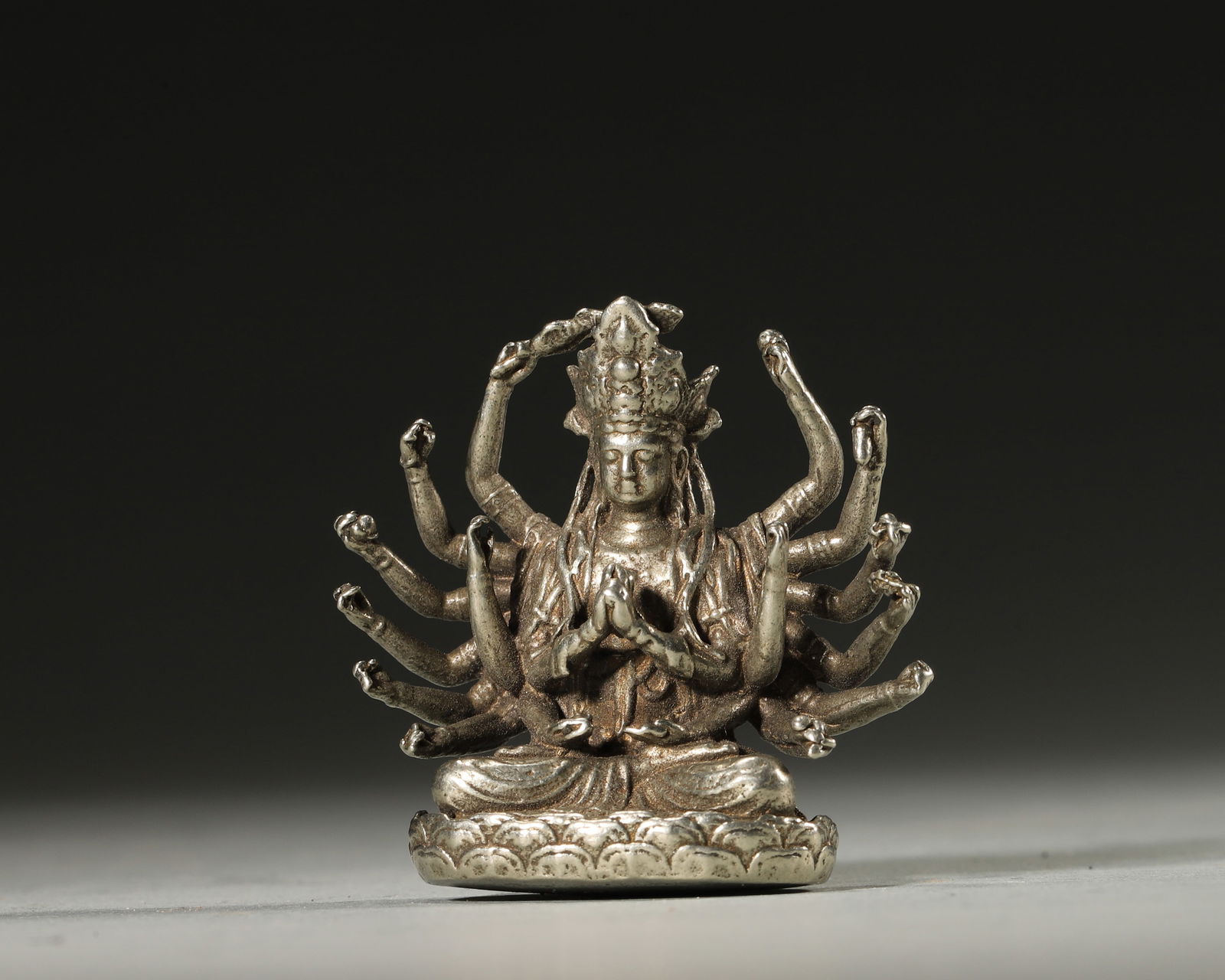 Silver Buddha statue - 2