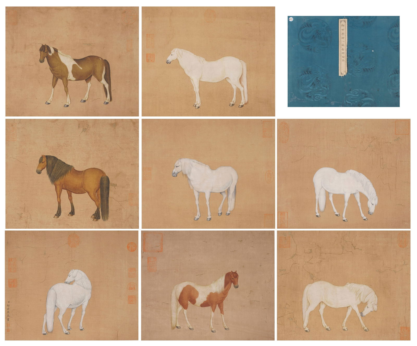 Giuseppe Castiglione (1688-1766), attributed to, Eight Horses (1 of 17)