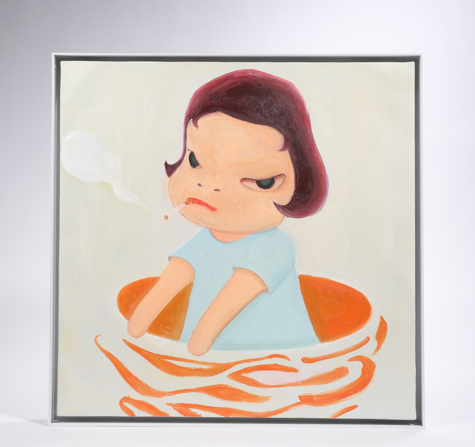 YOSHITOMO NARA (Japan, 1959),ATTRIBUTED TO,Oil Painting: H:50cmW:50cm H:52.5cmW:52.5cm