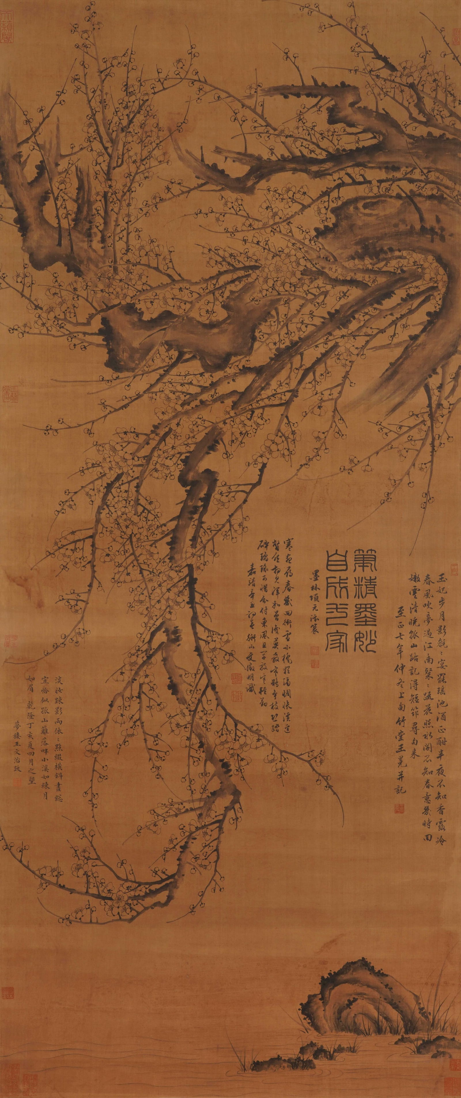 Wang Mian (1287-1359), attributed to, Plum Blossoms (1 of 7)