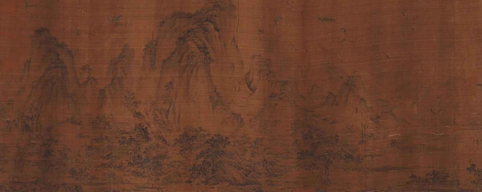 Anonymous, attributed to, Landscape: Dimensions: Height: 95 cm (37.40 in.) x Width: 39.5 cm (15.55 in.). All measurements are approximate.