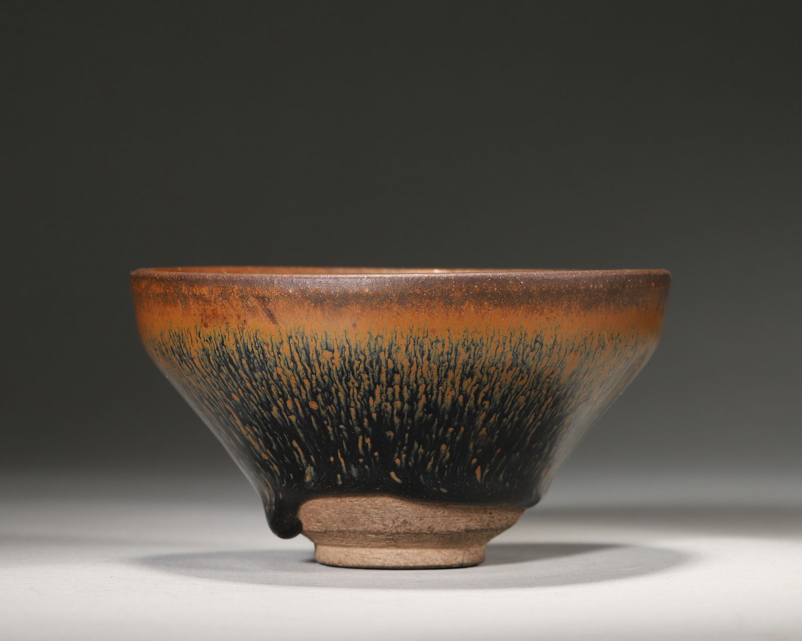 Song Dynasty Jian Kiln Hare's Fur Glazed Bowl with Brown Rim (1 of 6)