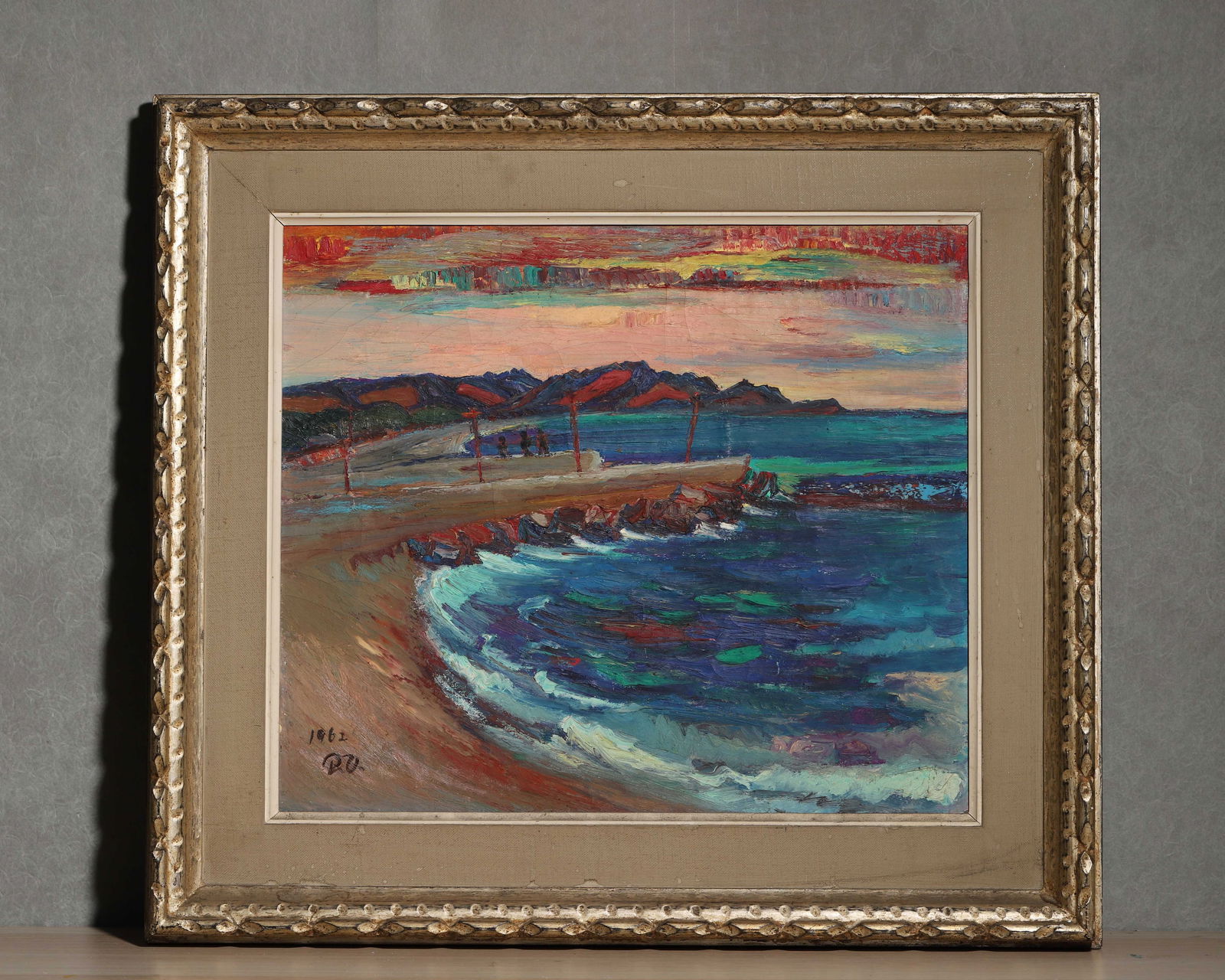 ??????? ????????????,Umehara ry?zabur?,1888-1986,attributed to, oil on canvas: Outer framelength71.0Cm (27.95") Width64.0Cm (25.2") Painting corelength52.0Cm (20.47")Width45.0Cm (17.72")