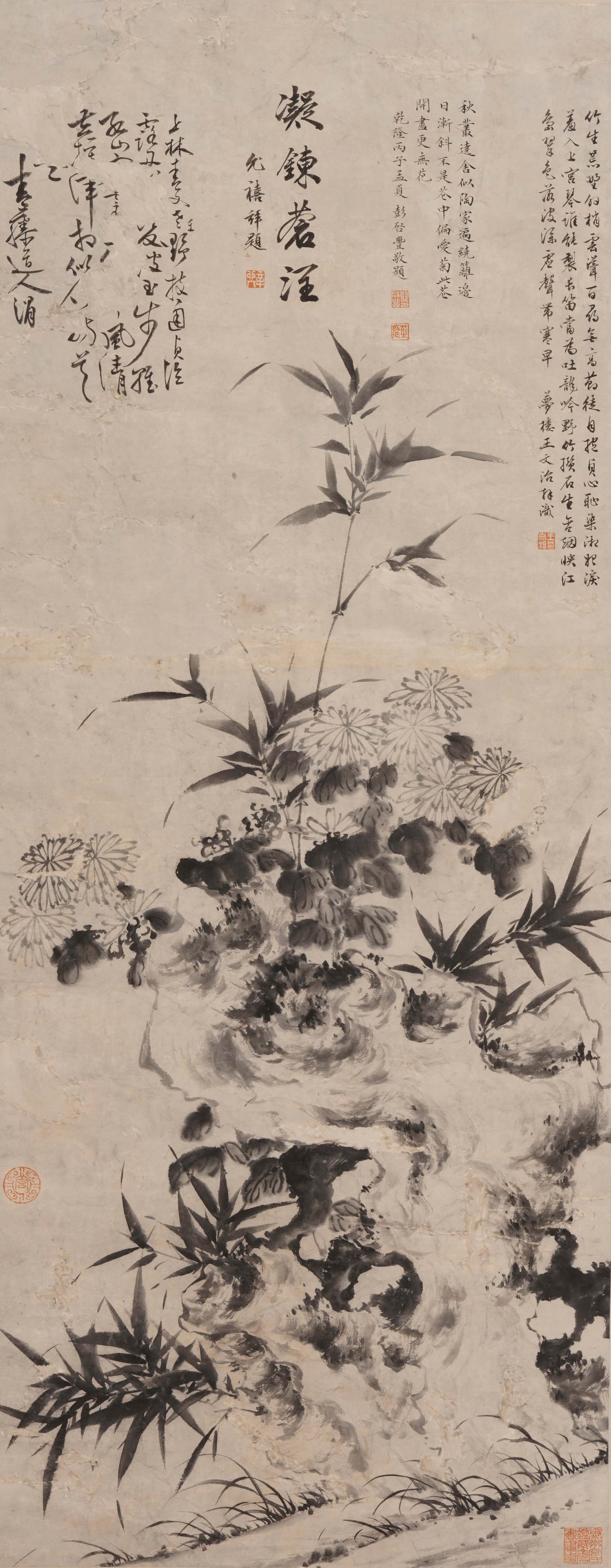 Xu Wei (1521-1593), attributed to, Flowers: Dimensions: Height: 108.5 cm (42.72 in.) x Width: 42 cm (16.54 in.). All measurements are approximate.