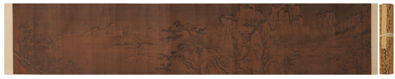 Anonymous, attributed to, Landscape: Dimensions: Height: 144 cm (56.69 in.) x Width: 29.5 cm (11.61 in.). All measurements are approximate.