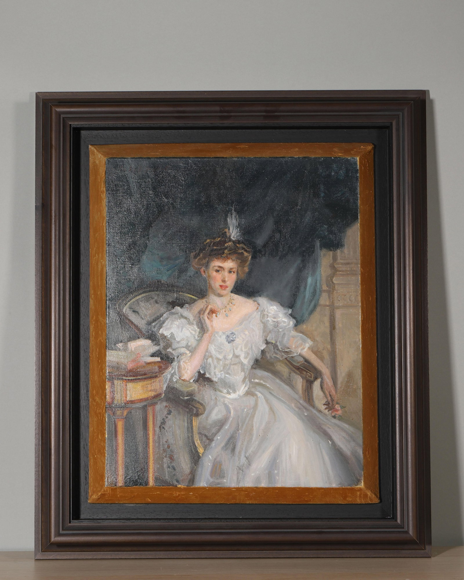 Oil painting on canvas Copy after John Singer Sargent (1856-1925), US: L:66cm W:55cm