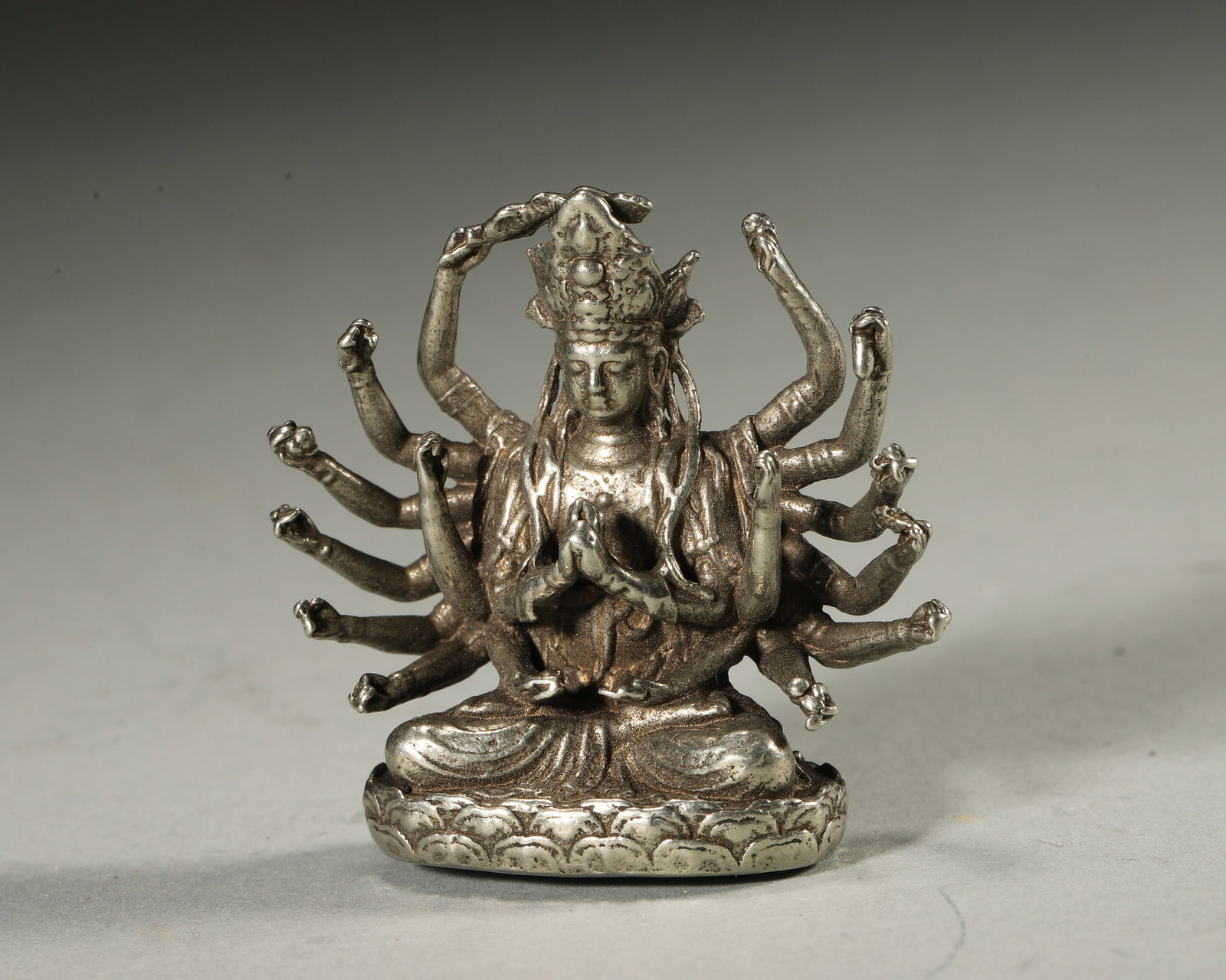 Silver Buddha statue - 3