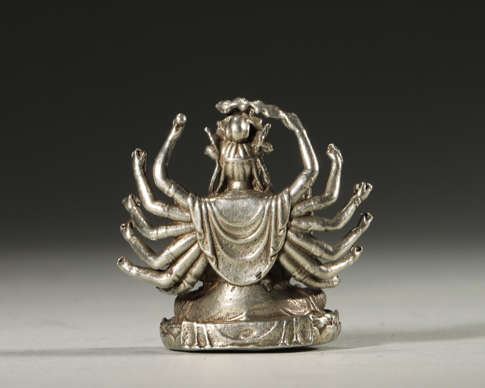 Silver Buddha statue - 4