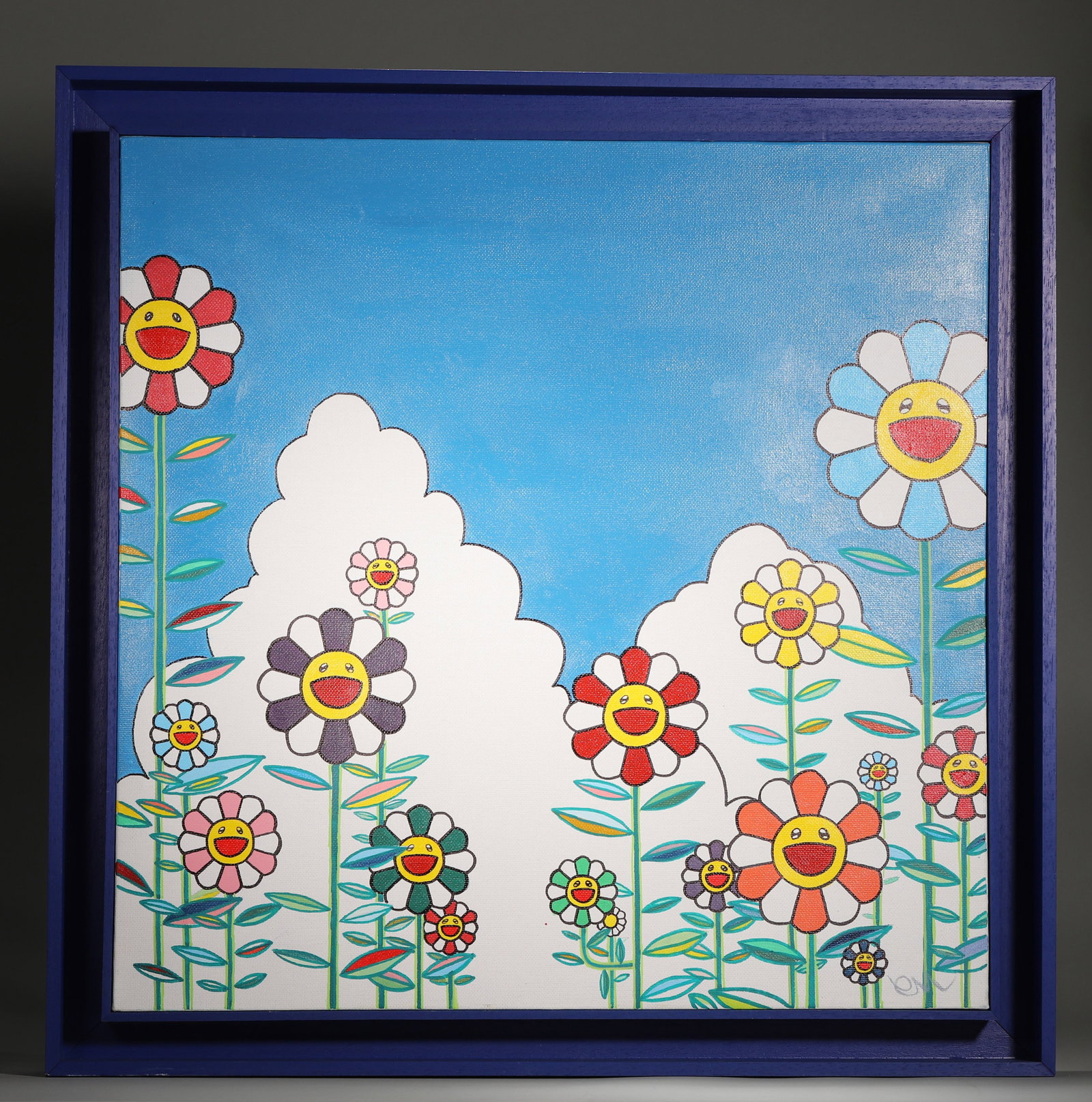 Takashi murakami (b.1962), Attributed to, acrylic on canvas: Length 57cm width 57cm (length 22.44" Width 22.44")